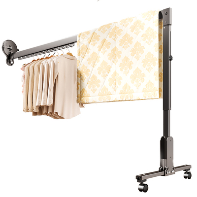 吸盘折叠晾衣架阳台免打孔晒被子