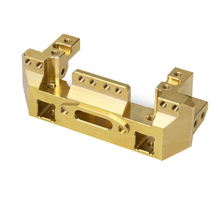 TRX-4 舵机前置铜支架 保险配重杠黄铜 铝合金 前防撞栏固定座