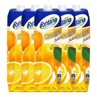 塞浦路斯进口芬特乐菠萝汁1L果汁果味饮料芳塔娜凤梨汁橙汁葡萄汁