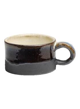 文新窑窑变咖啡茶杯粗陶泡茶杯紫砂泡茶杯日式全手工陶瓷啤酒杯