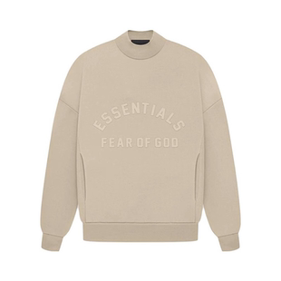 弹跳潮人FOG Fear of God Essentials SS23纯色圆弧口袋圆领卫衣