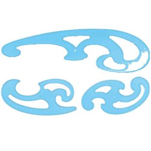 施德楼571 40 WP曲线板三件套漫画云尺军绘多功能曲线板绘图三件套 云型尺 建筑服装设计工具绘图576圆模板尺