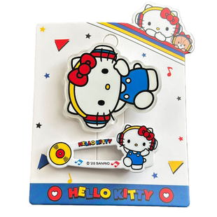 正版Hello Kitty海蓝红色发夹少女元气萌趣刘海边夹时光音乐头饰