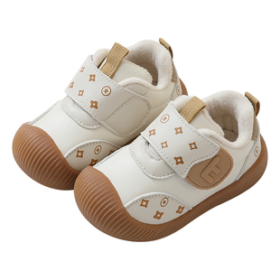 福美儿学步鞋男宝宝鞋子冬款季0一1-3岁婴儿鞋软底透气女宝宝鞋子