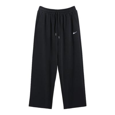 回力裤子男士冬直筒运动加绒卫裤