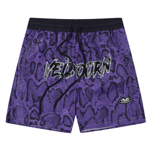 维动蛇潮运动短裤男篮球美式跑步训练四分裤潮牌夏薄款梭织休闲裤