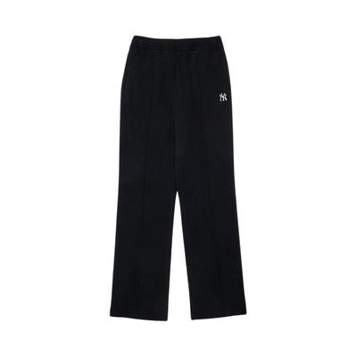 MLB官方 女款时尚纯色经典小logo直筒休闲长裤25秋季新款PTB04