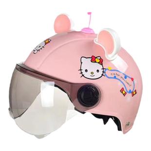 3C认证儿童头盔女孩电动摩托车半盔夏季电瓶车安全帽可爱男孩通用