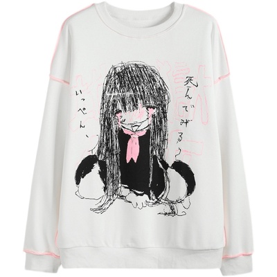 原宿风暗黑二次元小众宽松日系