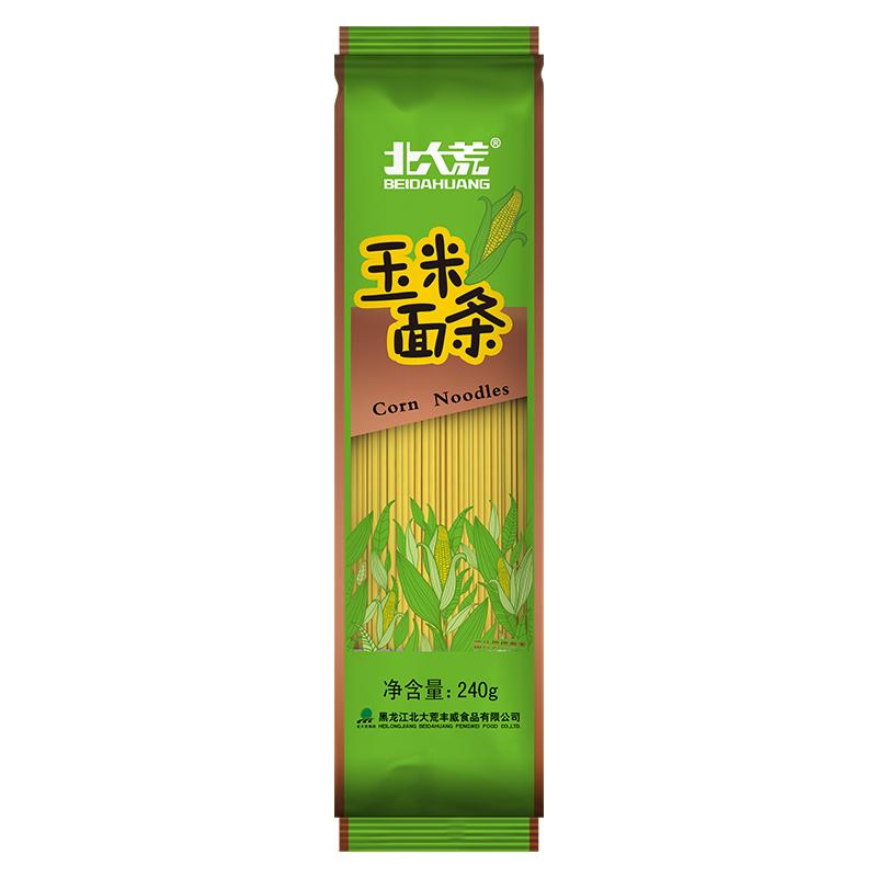 北大荒玉米面条0脂0钠0添加挂面东北纯苞米碴条黄面条粗粮720g