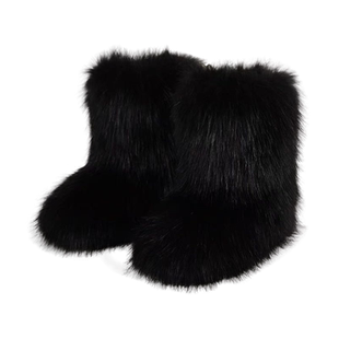 厂家直销gal毛毛靴雪地靴女毛茸茸中筒加厚仿皮草跨境亚马逊同款