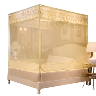 2025新款儿童防摔蚊帐家用卧室婴儿加密三开门全底蒙古包加厚支架