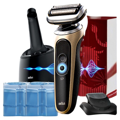 【店播专享】博朗7系pro7200cc电动剃须刀配CCR4清洁清洗液