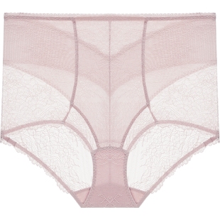 【蕾丝小耳朵高腰裤】伊维斯舒适蕾丝内裤女 收腹提臀透气平角裤