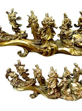 纯铜摆件八仙过海镇宅佛像