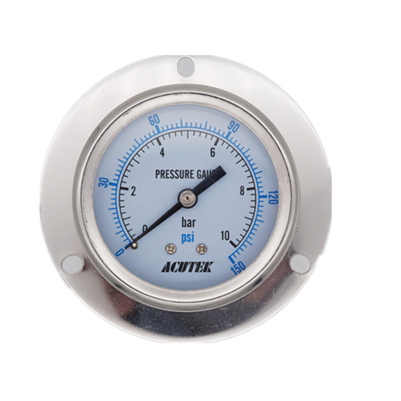 ACUTEK轴向带边耐震压力表 YN60ZT 16bar  PT1/4 液压 防震压力表