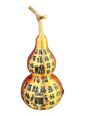 黄铜百福葫芦手工雕刻招财摆件