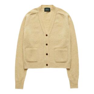 【现货】韩国the barnnet八奶V领长袖毛衣黄色羊毛针织开衫外套女