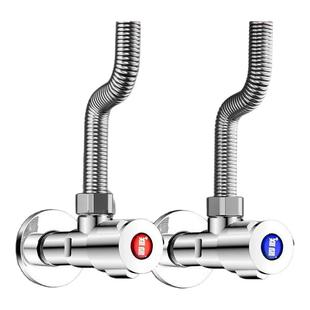加长角阀全铜加长款三角阀冷热通用加长丝入墙型4分八字阀