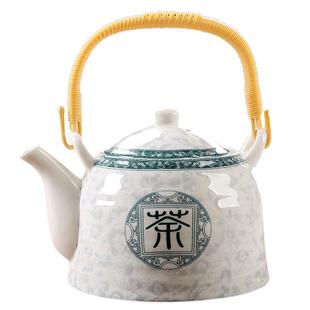 老式泡茶壶陶瓷壶大容量家用提梁壶饭店餐厅商用凉水壶过滤茶水壶