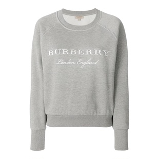 现货BURBERRY/博柏利男女款卫衣巴宝莉加绒战马字母logo