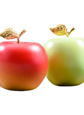 黄铜红苹果摆件家居客厅办公室桌面装饰品平安果可爱创意礼物