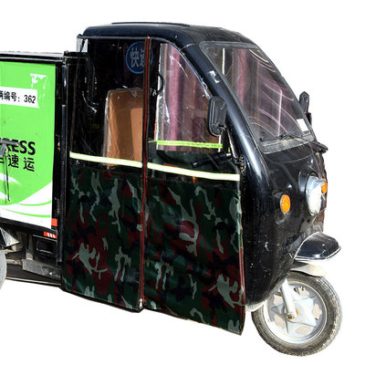 宇灵电动三轮车雨棚冬季