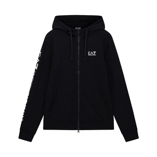 【自营】ARMANI/阿玛尼男装百搭休闲连帽外套EA7男士上衣运动衫