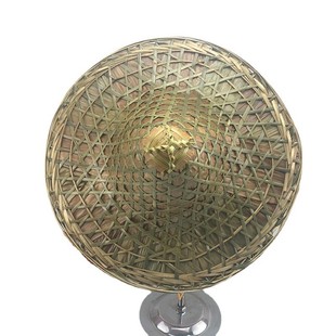 儿童竹编斗笠帽装饰草帽灯罩斗笠儿童六一舞台表演舞台舞蹈道具