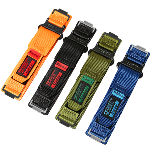 适配卡西欧DW5600GW-5000 5035GW-M5610小方块改装魔术贴尼龙表带