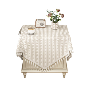 床头柜盖巾套蕾丝防尘罩电视机冰箱微波炉台布茶几垫方巾万能盖布