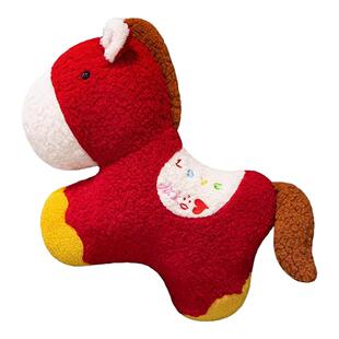 马年吉祥物公仔国风爱心苹果小马抱枕生肖本命年会玩偶送新年礼物