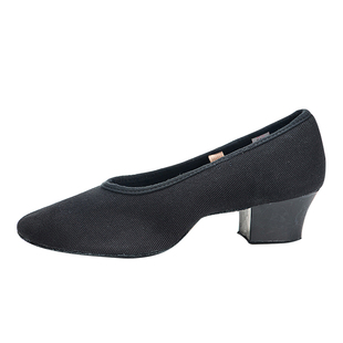 Sansha 法国三沙民族舞鞋 帆布软底芭蕾舞蹈考级黑跟鞋教师练功鞋