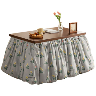 烤火桌子家用新款折叠长方形烤火架湖南简易冬季炕桌取暖茶几餐桌