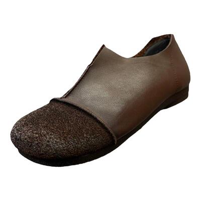 软底圆头一脚蹬四季单鞋女