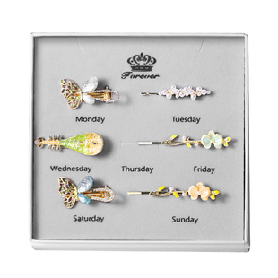 发夹礼盒套装送女朋友礼物一字夹蝴蝶女生发饰刘海夹女孩发卡边夹