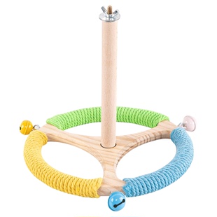 鹦鹉玩具旋转风车空中站架耐啃咬解闷益智玄凤牡丹虎皮互动站台