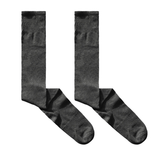 3双49岩也男士黑色长筒袜秋季简约纯色运动压力棉袜弹力高筒过膝