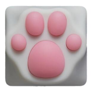 ZOMO 可爱粉色猫爪键帽 软胶仿真手感 机械键盘樱桃单颗