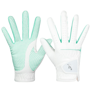 高尔夫球手套女士防晒透气PU皮革防滑耐磨舒适左右双手1双装球童