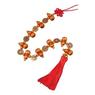 九五之尊桃木葫芦串五帝钱门对门八帝铜钱入户大门卧室中国结挂件