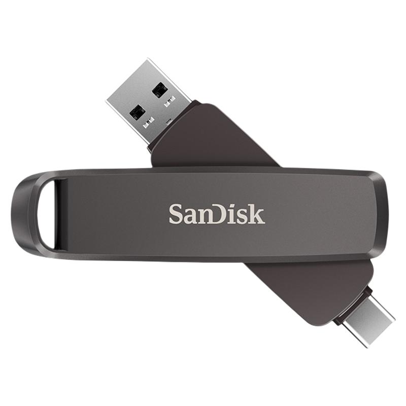 闪迪sandisk双接口移动固态U盘金属USB3.2 Type-C手机电脑DDE1