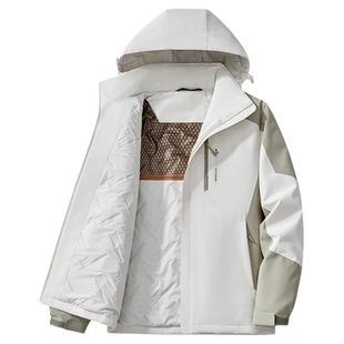 『PIERCDW帕瑞萨』冬季加棉冲锋衣女户外2025石墨烯保暖外套男