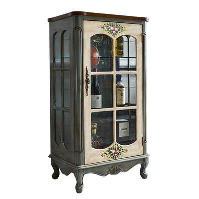 实木酒柜客厅电视边柜美式实木