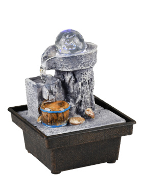 风水轮摆件流水喷泉简约现代工艺品家居装饰品客厅创意小水景礼物