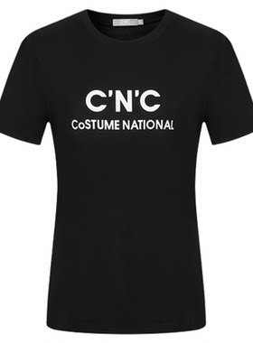 【100%纯棉】CNC女装2026夏季品牌logo基础款百搭休闲圆领短袖T恤