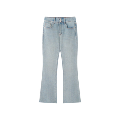 小禾【活力牛仔】莱赛尔棉吸湿透气洗水光泽筋骨九分显瘦牛仔裤