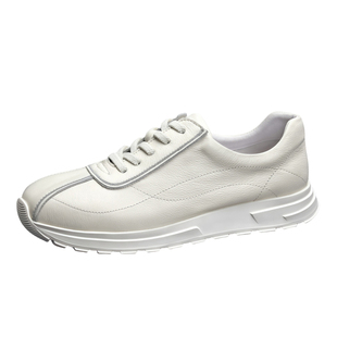 夏季男鞋2025新款小白鞋韩版百搭男士运动休闲鞋透气真皮板鞋男潮