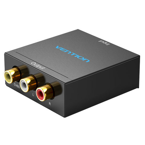 威迅hdmi转av转换器电视机盒三色头高清视频莲花rca接口接网络