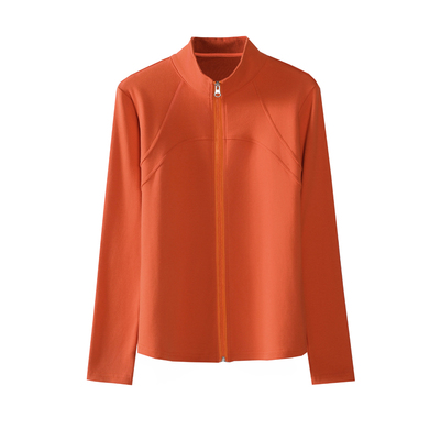 纯棉开衫卫衣外套女秋冬装显瘦长袖t恤拉链立领时尚运动休闲上衣